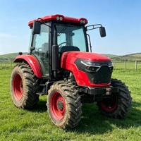 Multifunktionaler Traktor Landwirtschaftlicher Kleiner Kompakttraktor 4x4 Farmtraktor mit Front- und Hecklader Doppelkupplung