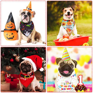 باندانا كلب شعار مخصص كبير صغير عاكس منقوش بالجملة بنمط كلاسيكي مطبوع على شكل قلب لفصل الشتاء والربيع بالجملة - Product Image 2