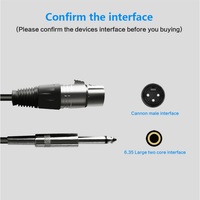 Câble XLR mâle vers 3P de 6.35mm pour guitare, Microphones, haut-parleurs, amplificateur de console de son