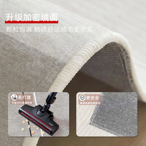 EIFFEL HOME Area <b>Rug</b> Velvet <b>Grey</b> Stripe Polyester Waterproof Stain Resistant <b>Living</b> <b>Room</b> Bedroom Study - Product Image 3