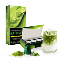Capsules de thé vert Matcha bio OEM neuves en gros, 8*2g, dose individuelle, compatibles avec les machines à café, norme UE, marque privée