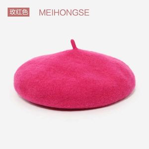 Bérets en coton chaud classiques RTS 73, couleurs unies, personnalisables, pour femmes, style français, tricotés, pour le sport et les fêtes - Product Image 6