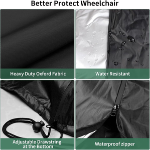 Funda para Silla de Ruedas Eléctrica OEM con Cierre y Cordón Ajustable, 420D Oxford Impermeable, Protege Contra Lluvia, Viento, Polvo, Sol y Rayos UV - Product Image 4