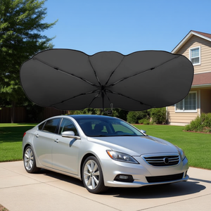 Pare-soleil universel pour pare-brise avant de voiture, pliable, en PVC, protection argentée en titane pour voitures, camions, SUV - Product Image 2