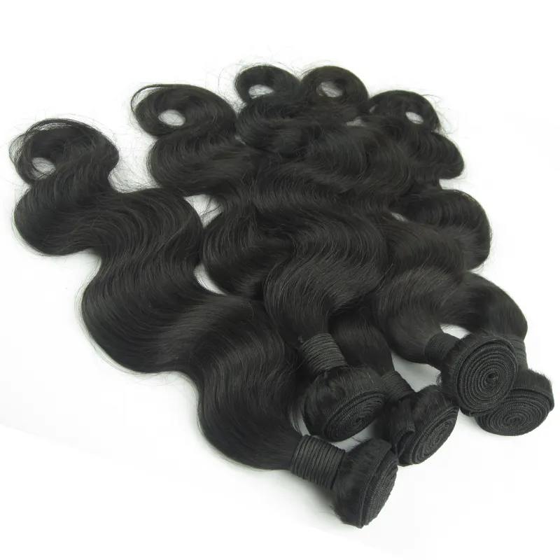 Raw hair 100% virgin double hair weft bundle body wave remy hair extensions