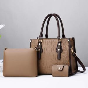 Bán buôn sang trọng 3 mảnh PU Leather Bag Set cho phụ nữ tùy chỉnh Vai Tote thời trang túi xách thiết kế Phụ nữ Crossbody Túi - Product Image 6