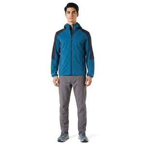 Nouvelle veste softshell personnalisée pour homme, coupe régulière, imperméable, à capuche, col montant, en toile 100 % polyester, idéale pour l'automne - Product Image 1