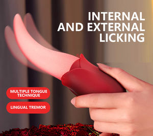 Vibratore a Forma di Rosa in Silicone, Bestseller Amazon, <span class=keywords><strong>Stimolatore</strong></span> <span class=keywords><strong>Clitorideo</strong></span> con Funzione Succhiante e Vibrante per Donne - Product Image 3