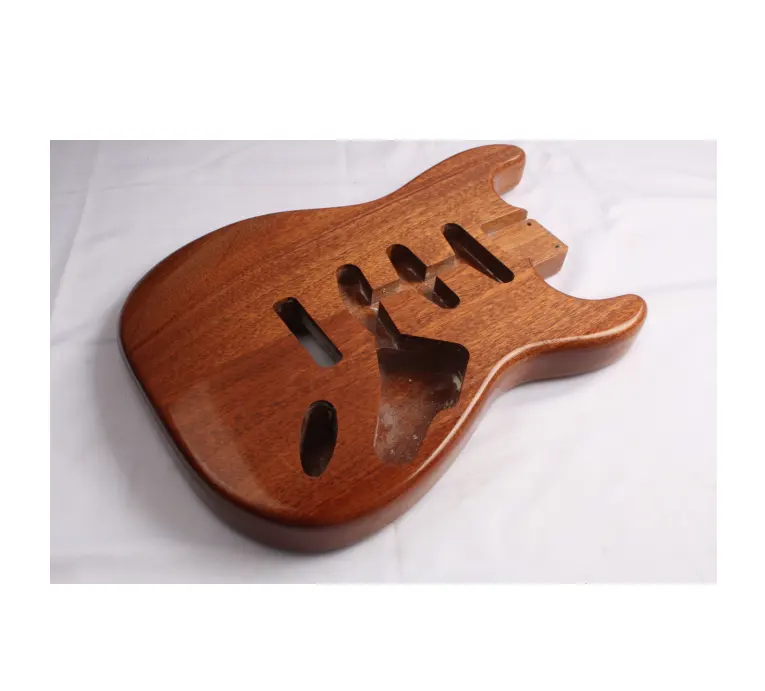 China OEM project unfinished electric st guitar body in mahogany