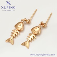 A00303755 Bijoux XUPING en gros, plaqué or 18 carats, pendentif animal poisson intéressant et tendance, boucles d'oreilles pour femmes
