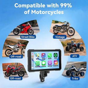 หน้าจอสัมผัสระบบนำทาง <span class=keywords><strong>GPS</strong></span> สำหรับมอเตอร์ไซค์ รองรับ CarPlay และ Android Auto สำหรับธุรกิจรถจักรยานยนต์ ผู้ผลิต ผู้จัดจำหน่าย ขายส่ง รับออเดอร์จำนวนมาก - Product Image 3