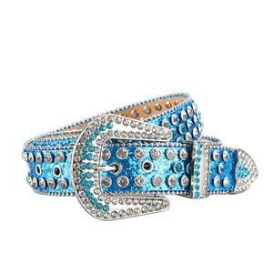 Cinture di design Simon per donna <span class=keywords><strong>Cintura</strong></span> in pelle PU da Cowboy rimovibile con fibbia in lega stile Western BB - Product Image 6