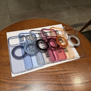 เคสโทรศัพท์ใสแม่เหล็กบางเฉียบรุ่นใหม่สำหรับ iPhone 18 13 14 15 16 17 Pro Max แบบ 360 องศา °   ขาตั้งวงแหวนโลหะ ฝาครอบแข็งกันกระแทก - Product Image 2