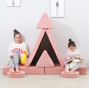 Trí tưởng tượng chuyển đổi bọt chơi couch Set cho trẻ em cho phòng chơi & phòng ngủ nhà cắt với thắt lưng gối & Ghế đệm - Product Image 3