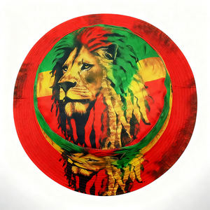 도매 사자 <span class=keywords><strong>Rasta</strong></span> 스타일 캐주얼 버킷 모자 여행을위한 편지 패턴과 만화 인쇄 야외 양면 - Product Image 3