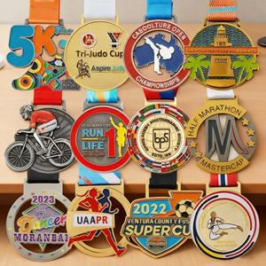 Medallas Deportivas de Metal 3D de Alta Calidad, Diseño de Logotipo Personalizado, Grabado, Venta al Por Mayor - Product Image 1