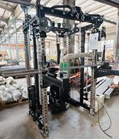 Rack de musculation intégré multifonctionnel en acier inoxydable - Lat Pulldown, Low Row, Smith Cable Crosser avec double blocs de poids