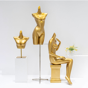 Maniquí de lencería para mujer, ropa interior femenina de lujo con precios al por mayor, busto dorado para mujer - Product Image 3
