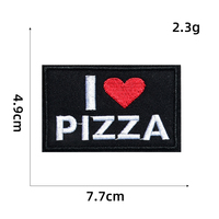 Logo personnalisé Word Design fer sur tissu sergé brodé Rectangle noir Patch