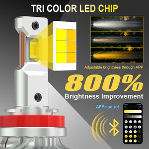 G18w h8 h11 ऐप कार फ्रंट लैंप रूपांतरण सेट के लिए नियंत्रित बल्ब की अगुवाई वाली चिप सुपर उज्ज्वल 130w 40000 लुमेन 6000k - Product Image 5