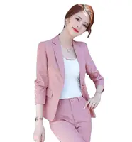 2020 נשים ליידי שמלת מעיל בלייזר מכנסיים חליפות סט אלגנטי פורמליות משרד עסקי ורוד נשים שתי חתיכה חליפות