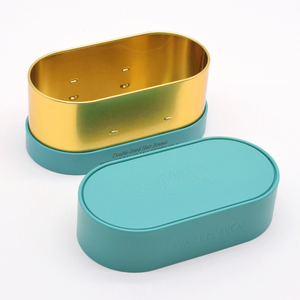 Tùy chỉnh dập nổi <span class=keywords><strong>tin</strong></span> có thể hình bầu dục tóc nắp ca-pô bao bì hộp hình chữ nhật sô cô la kẹo trang trí đồ trang sức quà tặng hộp thiếc - Product Image 3