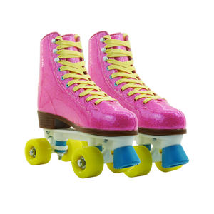 Haute qualité professionnel <span class=keywords><strong>Quad</strong></span> patins à roulettes chaussures femmes 4 roues patins à roulettes pour adultes PVC paillettes <span class=keywords><strong>Quad</strong></span> patins - Product Image 1