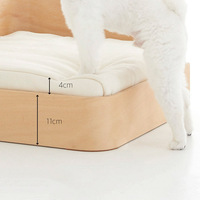 Cama de felpa cálida para mascotas, sofá de madera elevado para gatos, perrera, suministros ecológicos, baratos, para Otoño e Invierno