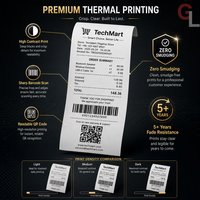 Rouleau de papier thermique 80 mm pour imprimante de caisse enregistreuse, papier de reçu pour imprimante POS, vente en gros B2B