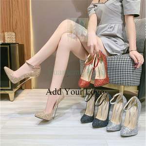 Tacchi alti sandali con tacco con paillettes 46 di dimensioni estremamente grandi - Product Image 3