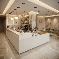 Comptoir de caisse sur mesure de haute qualité et luxueux, ensemble complet avec dimensions personnalisées pour boulangerie