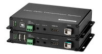 Konverter 4K ke Fiber dengan Port KVM Ultra HD Fiber Optic Extender (Mendukung RS232 & IR)