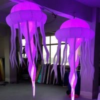 Éclairage gonflable géant coloré de méduses, accessoires de scène gonflables/méduses gonflables pour la décoration publicitaire