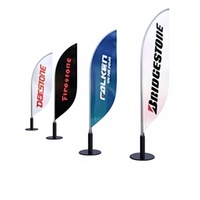Drapeau de plage personnalisé en forme de plume, drapeau publicitaire extérieur en forme de goutte d'eau avec base de poteau pour la promotion d'événements, vente en gros d'usine OEM