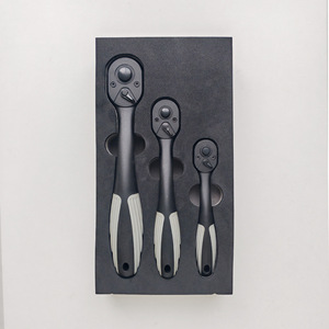 Lixin Tools 3Pc <b>Socket</b> <b>Ratchet</b> Wrench Set Metric Imperial Manual Square Head Plastic Coated Custom Tool Cart Wrench - Product Image 1