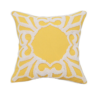 Innermor <strong>White</strong> <strong>Fluffy</strong> Square Cushion Covers Nordic Style <strong>Pillow</strong> Covers Handmade Floral Pattern Tufted Throw Home &amp; Hospital Use - Product Image 5
