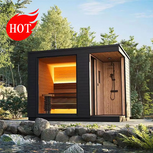 <span class=keywords><strong>Sauna</strong></span> de Vapor Portátil de Madera de Cedro Eléctrica Moderna de Lujo para Exteriores con Ducha y <span class=keywords><strong>Baño</strong></span> para Uso en Villas - Product Image 2