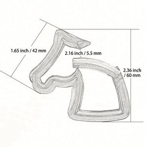 Mosquetón Promocional de Aleación de Aluminio Ecológico con Grabado Láser, Colores Surtidos, Novedoso, con Forma de Cabeza de Caballo - Product Image 2