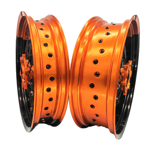 Nuevo producto barato anodizado bicolor negro y rojo llanta motocicleta ruedas <span class=keywords><strong>Super</strong></span> <span class=keywords><strong>Motard</strong></span> ruedas Set Supermoto ruedas - Product Image 6