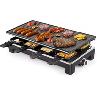 Aifa Vollguss Aluminium Umkehrbare Platte Party Stein Raclette Grill für 8 Personen Haushalt elektrische Tisch-Racheln