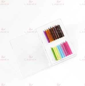 Extension de cils individuels colorés en soie <span class=keywords><strong>Mixbox</strong></span> pour les extensions de cils colorés de noël en cachemire - Product Image 5