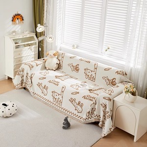 Housse de canapé en tissu chenille épais à motif de dessin animé simple et moderne Housse de canapé mignonne <span class=keywords><strong>pour</strong></span> la maison semblable au tapis de Mahjong - Product Image 6