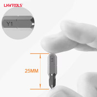 Embouts de tournevis en Y LHV LJ-19, 25 mm, acier S2, magnétiques, sablés, pour usage DIY et OEM, certifiés ISO