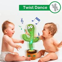 USA Tiktok Offre Spéciale unisexe mignon dansant Cactus ours en peluche doux cadeau de Noël avec torsion pôle rotatif caractéristique pour les anniversaires
