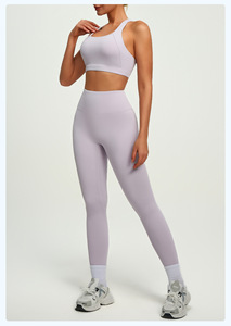 Conjunto Deportivo de 2 Piezas para Mujer, Diseño Personalizado ODM, Alta Calidad, Transpirable, Secado Rápido, Sujetador Deportivo Sólido, Leggings de Yoga con Efecto Levanta Glúteos, Ropa Deportiva - Product Image 3