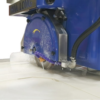 Scie à pont CNC automatique 5 axes, système ESA Italie, épaisseur de coupe 120 mm, découpe d'îlots de cuisine et d'éviers, pour ateliers de pierre au Canada, Hualong