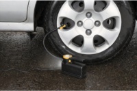 12V Tire Air Pump Compact Air Compressor with LED Light and Braided Hose