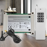 Automatisation domestique automatique 12 canaux, télécommande sans fil 433 MHz, relais AC 220V DC12V/24V, interrupteur RF, émetteur 12 boutons, éclairage