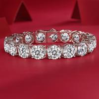 Moissanit Tennis-Armband 925 Sterling Silber 11mm 85ct 4-Krappen-Fassung 19cm Luxus-Schmuck für Damen