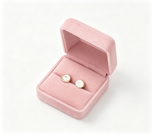 Caja de lujo de gamuza para pendientes con bisagras, estuche de embalaje de joyería personalizado con logo, pequeña caja de regalo, venta directa de fabricante al por mayor - Product Image 4